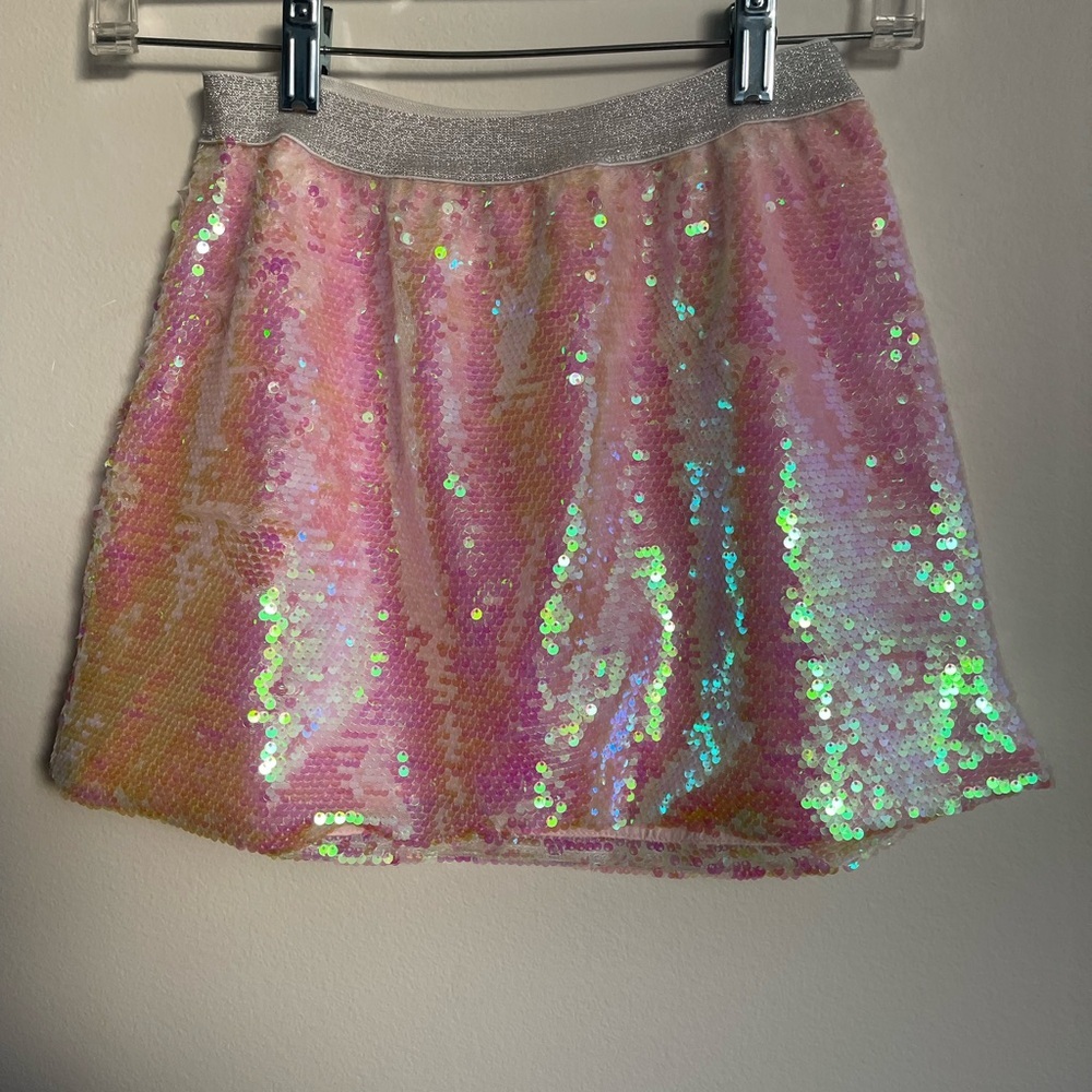 Hatley Pink Shimmer Sequin skirt size 7